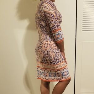 Shift dress 3/4 length sleeve